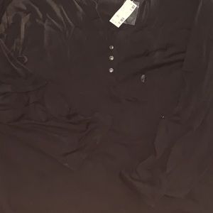 Black three button Tee